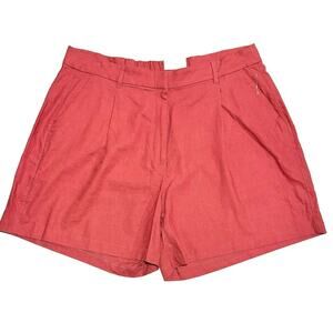 Old Navy Women’s NWT Trouser Shorts size 2W Large‎ Linen Salmon Colored
